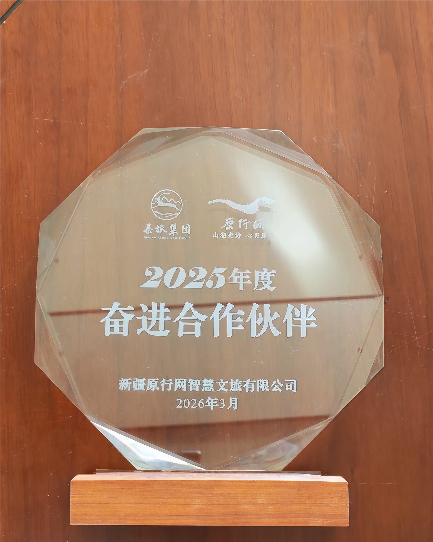 2026年3月-2025年度奋进合作伙伴-新疆原行网智慧文旅有限公司